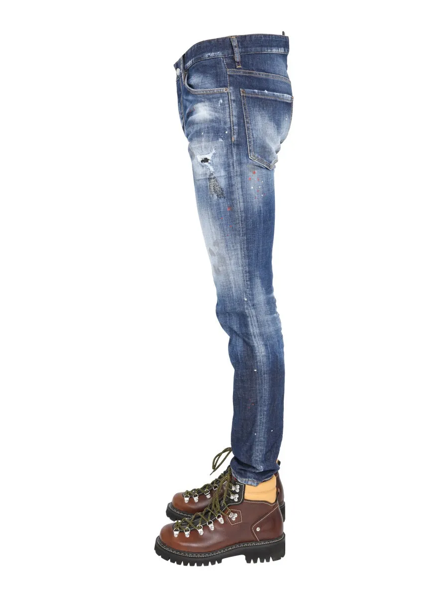 Dsquared2 Distressed Slim-Fit Jeans