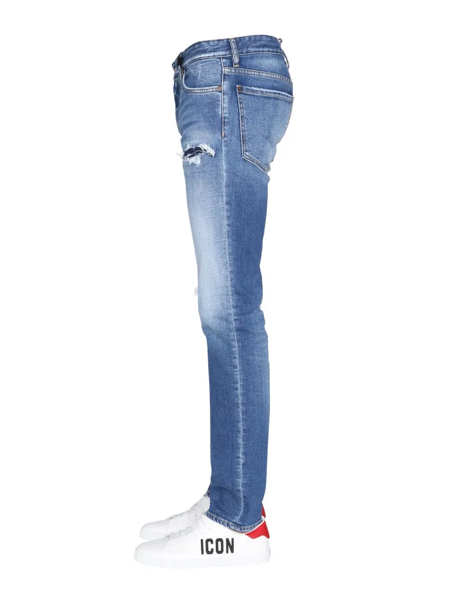Dsquared2 Distressed Slim Fit Jeans
