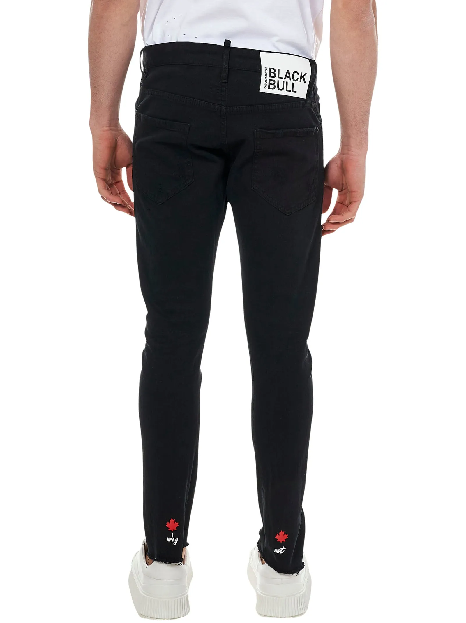 Dsquared2 Distressed Straight-Leg Jeans