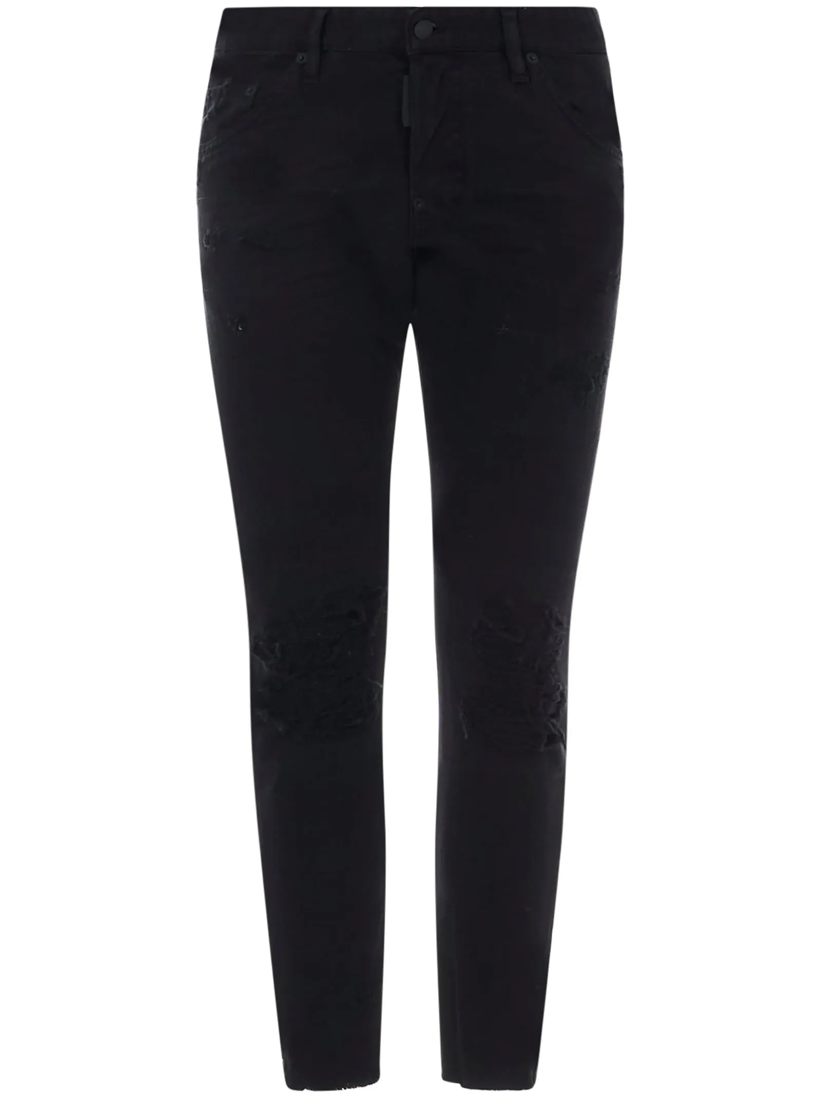Dsquared2 Distressed Straight-Leg Jeans
