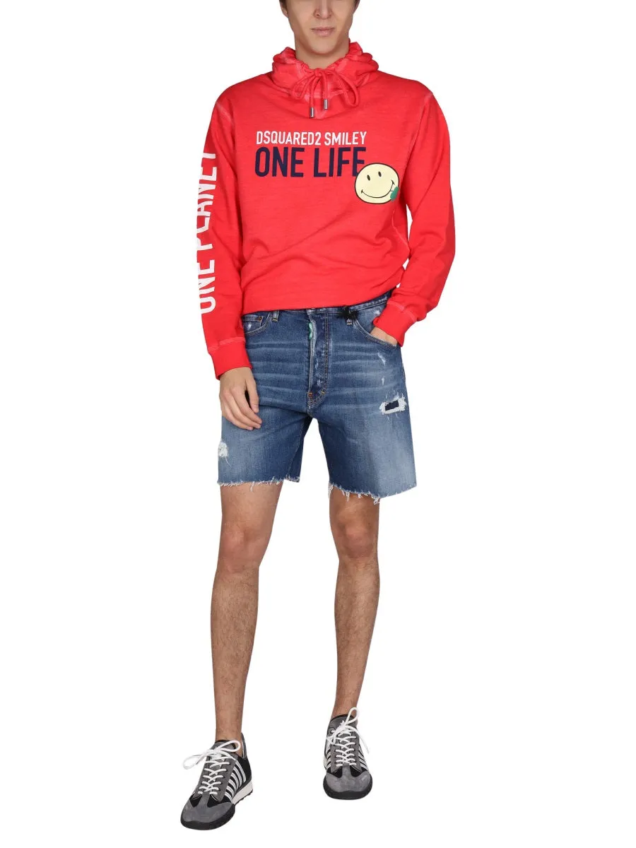 Dsquared2 Distressed Wide-Leg Shorts
