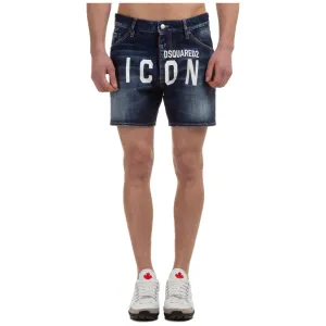 Dsquared2 Icon Printed Denim Shorts