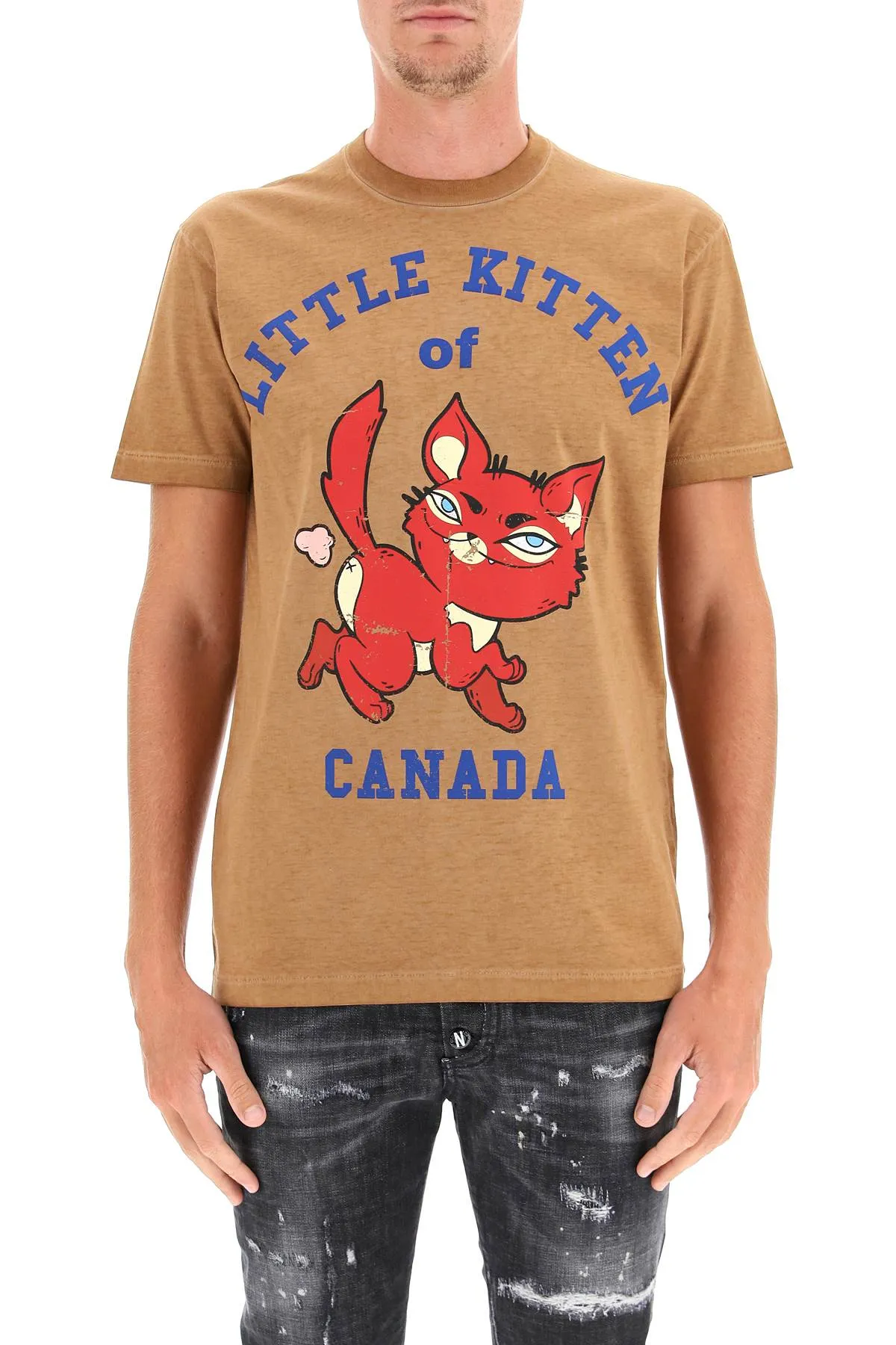 Dsquared2 Little Kitten Print T-Shirt
