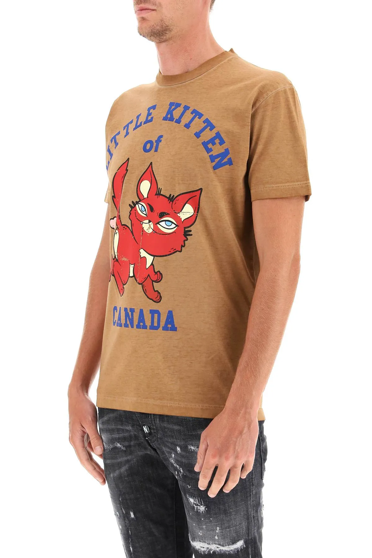 Dsquared2 Little Kitten Print T-Shirt