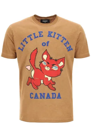 Dsquared2 Little Kitten Print T-Shirt