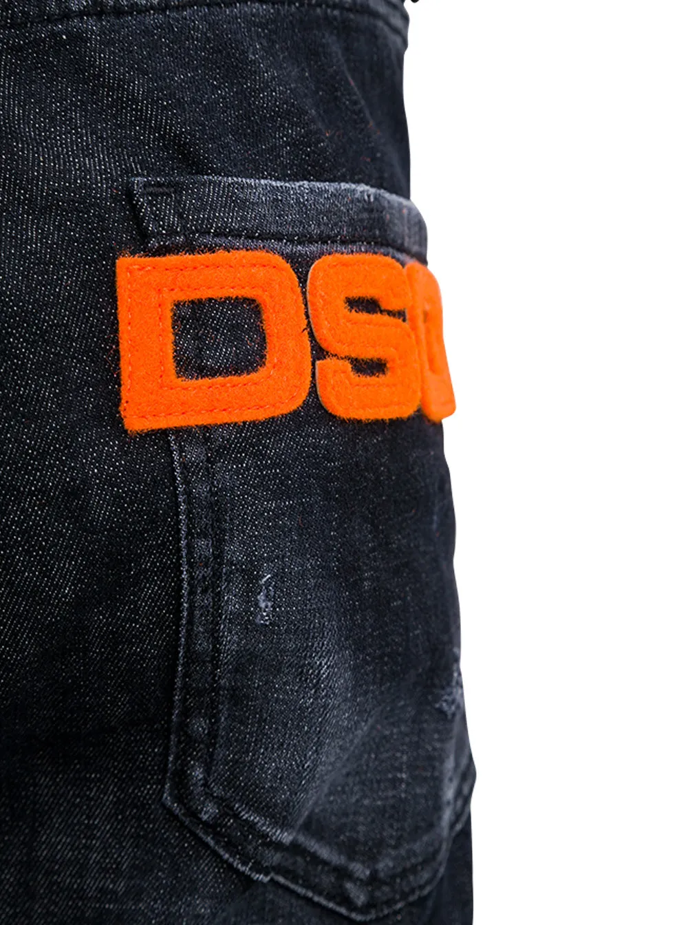 Dsquared2 Logo Embroidered Distressed Jeans
