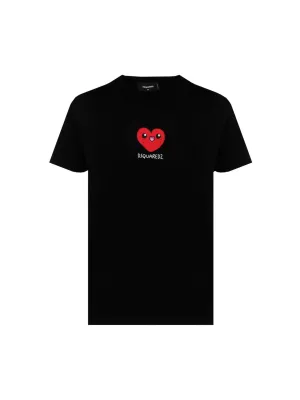 Dsquared2 Logo Heart Printed T-Shirt