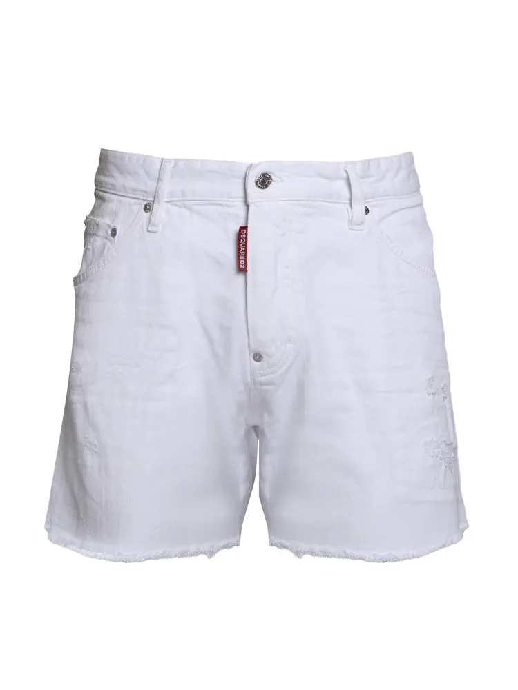Dsquared2 Logo Patch Denim Shorts