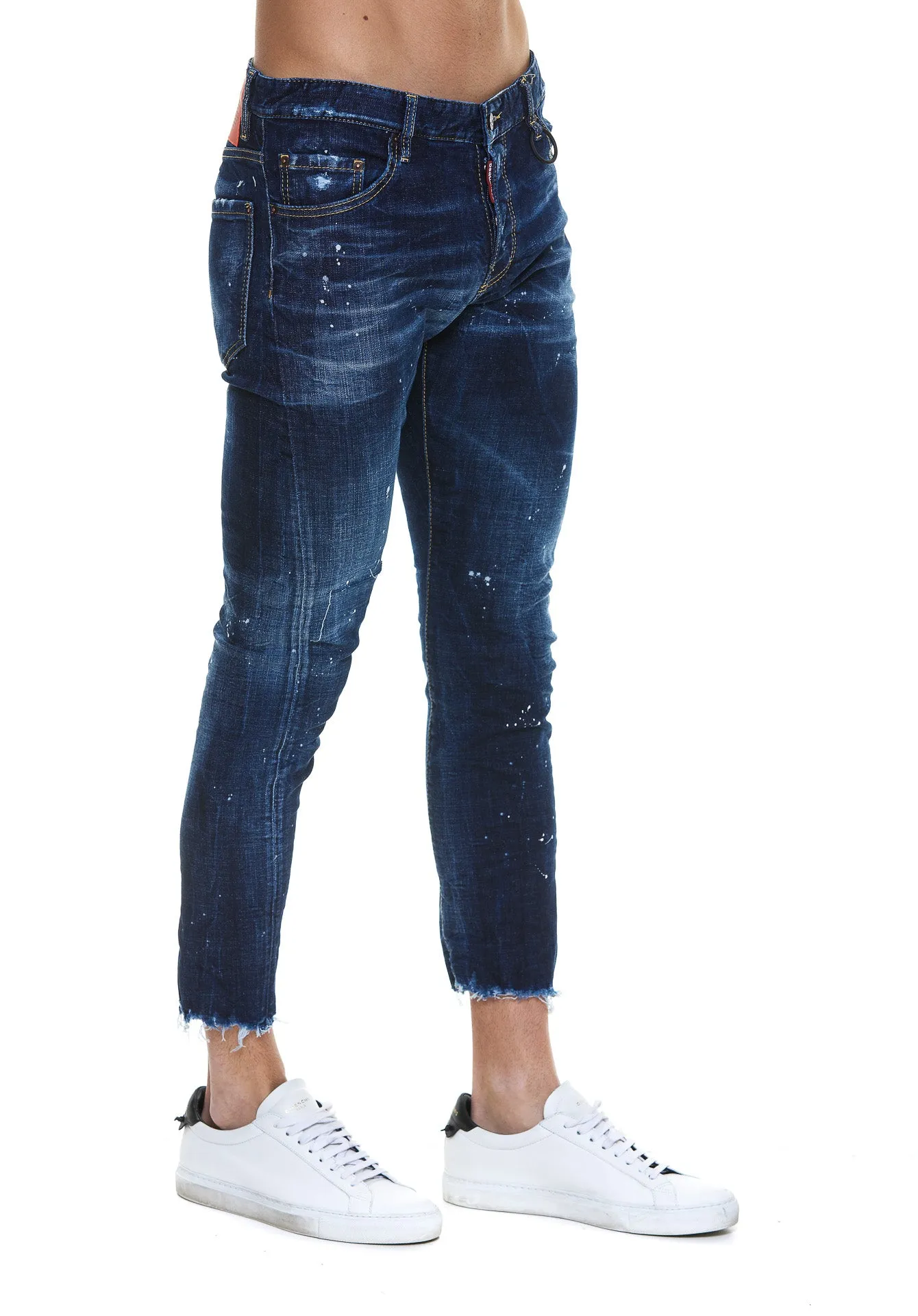Dsquared2 Logo Patch Distressed Jeans