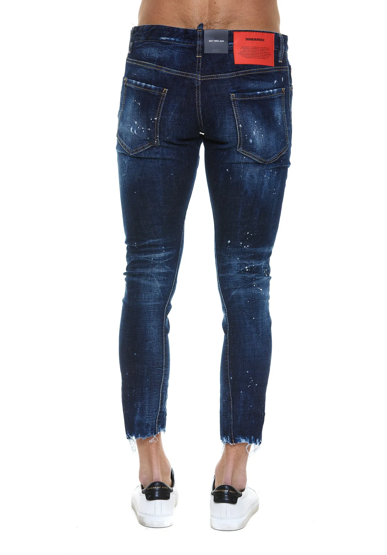 Dsquared2 Logo Patch Distressed Jeans