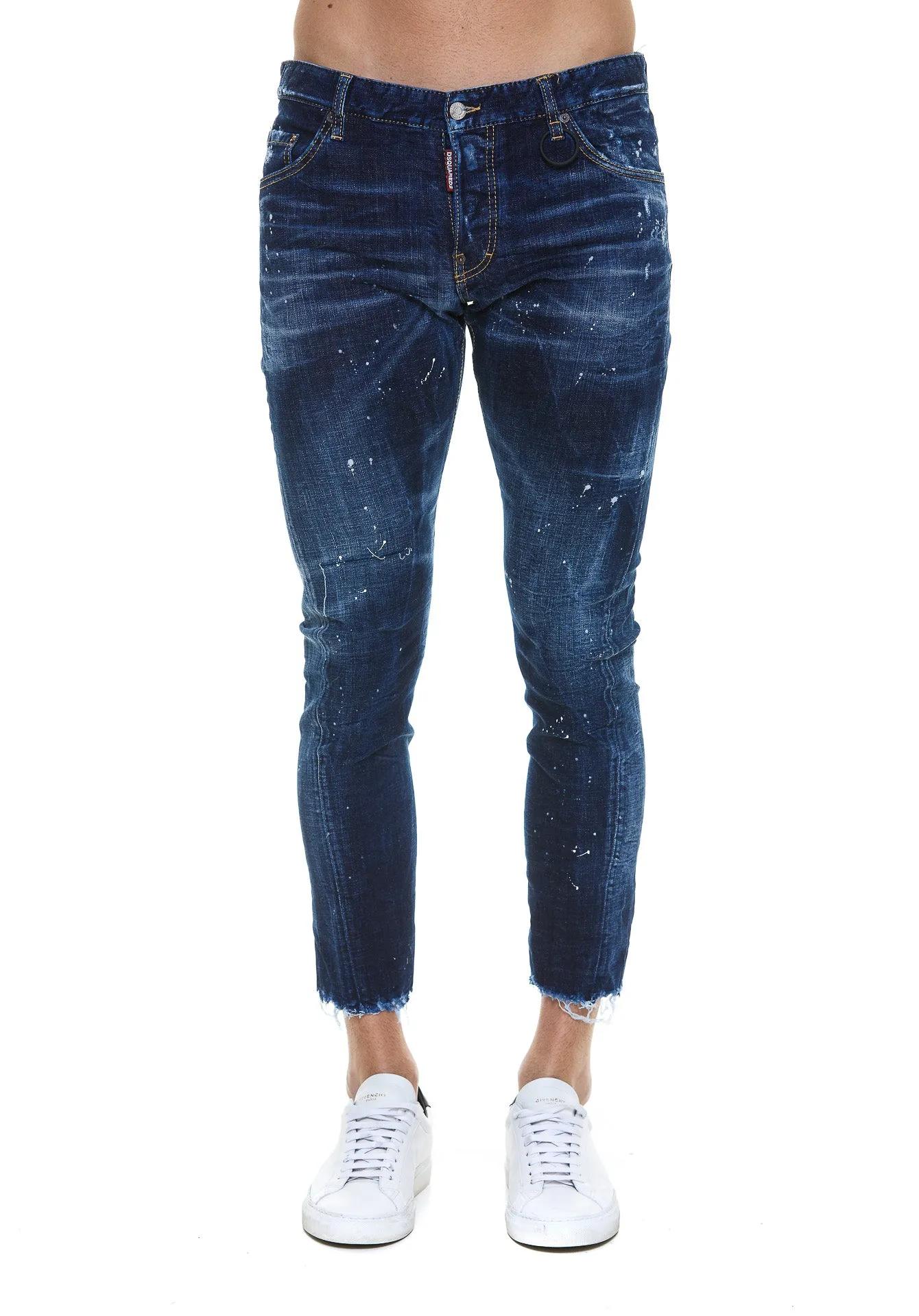 Dsquared2 Logo Patch Distressed Jeans
