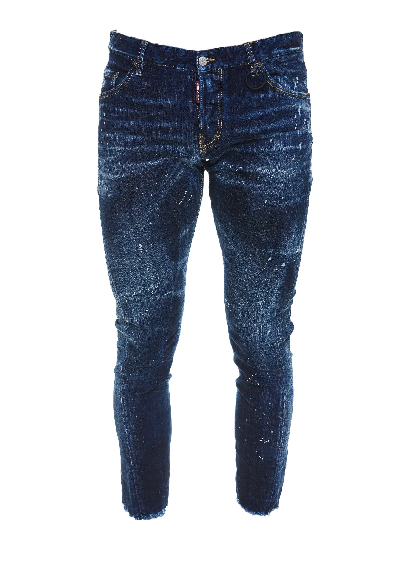 Dsquared2 Logo Patch Distressed Jeans