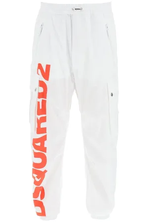 Dsquared2 Logo Print Tapered Cargo Pants