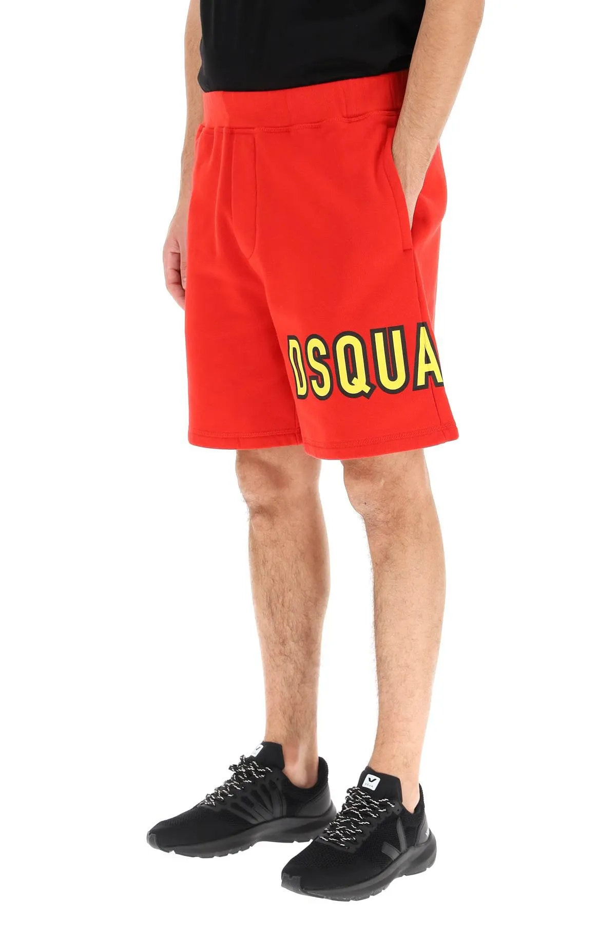 Dsquared2 Logo Printed Elastic Waist Shorts