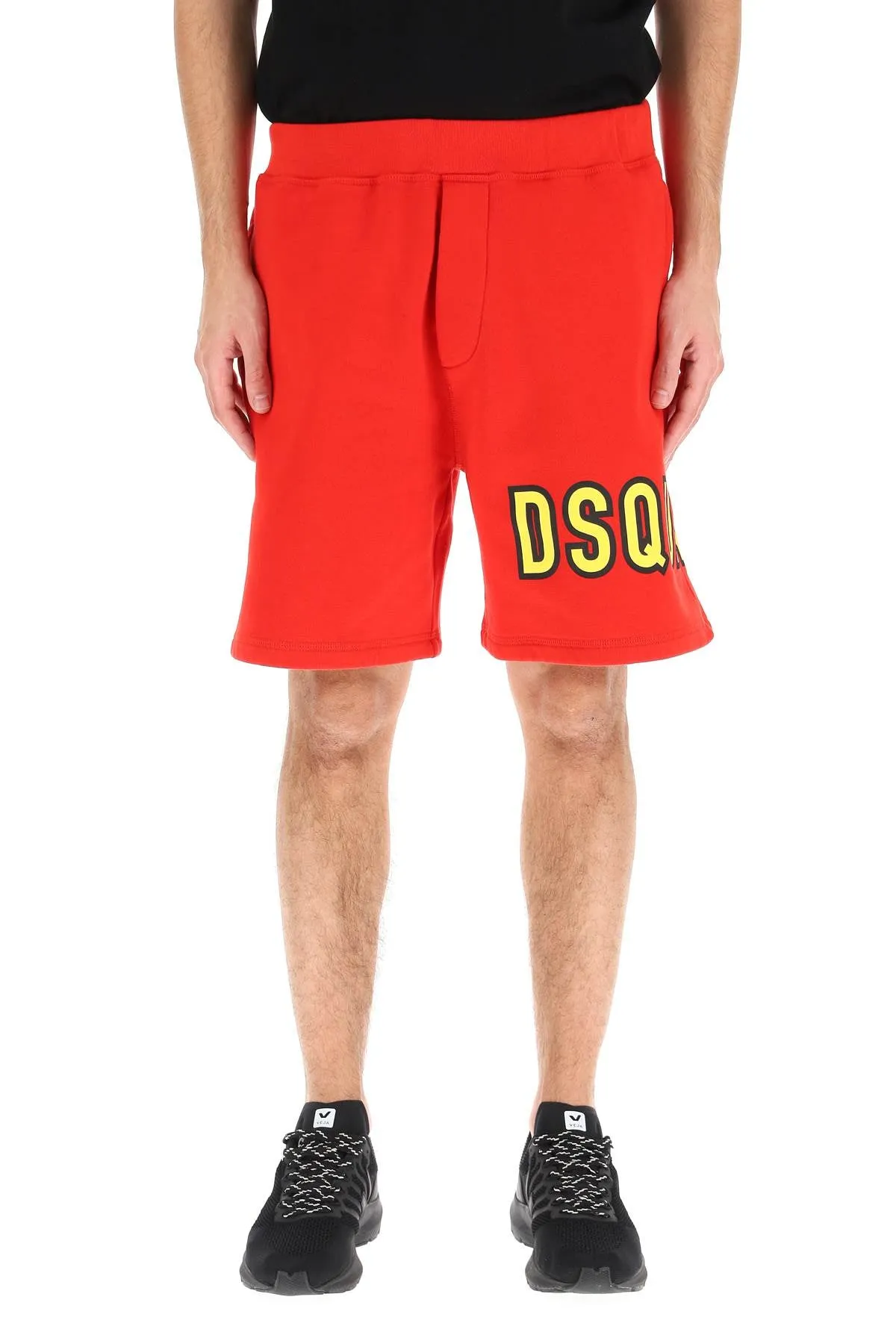 Dsquared2 Logo Printed Elastic Waist Shorts