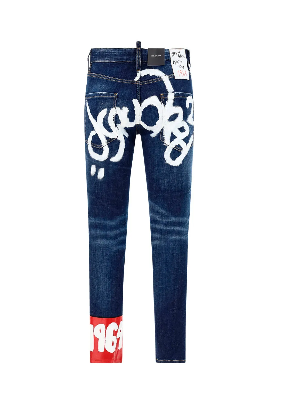 Dsquared2 Logo Printed Straight Leg Jeans