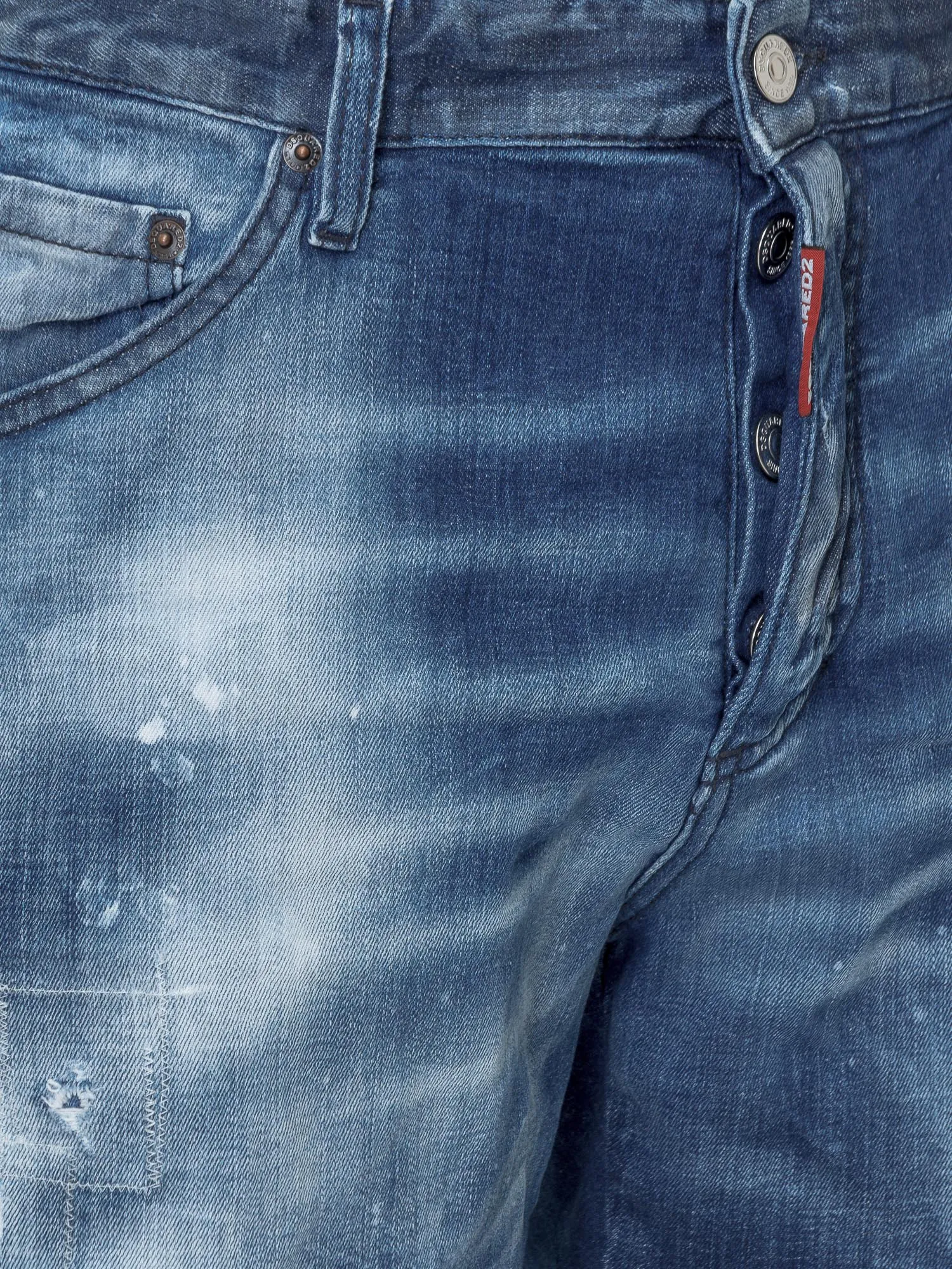 Dsquared2 Logo Tape Denim Shorts