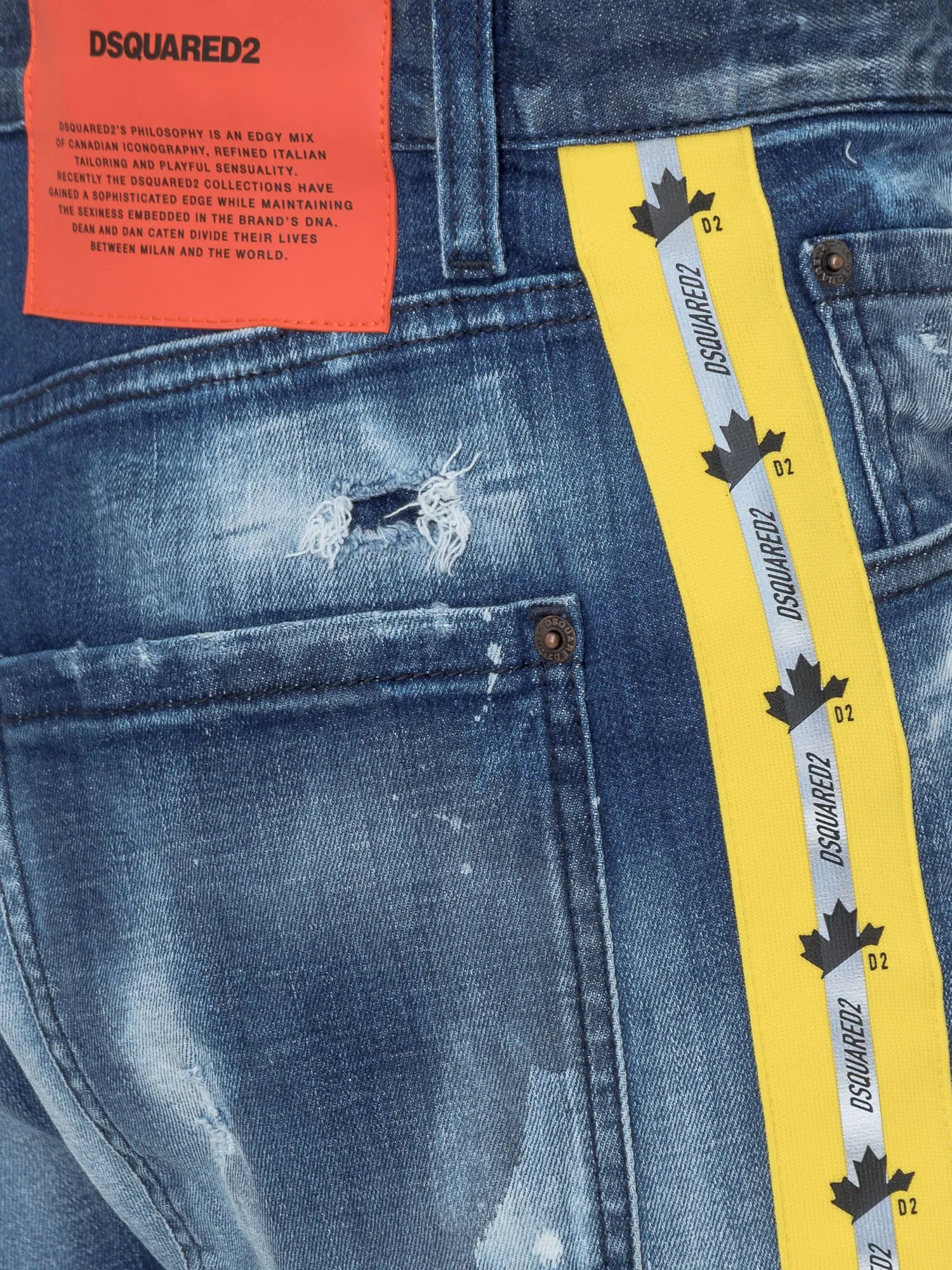 Dsquared2 Logo Tape Denim Shorts