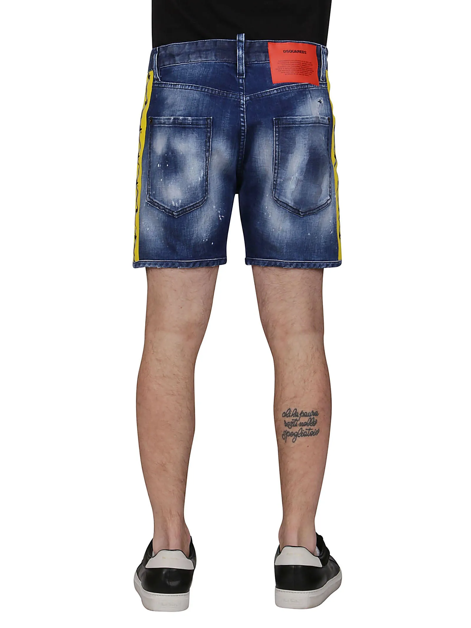 Dsquared2 Logo Tape Denim Shorts