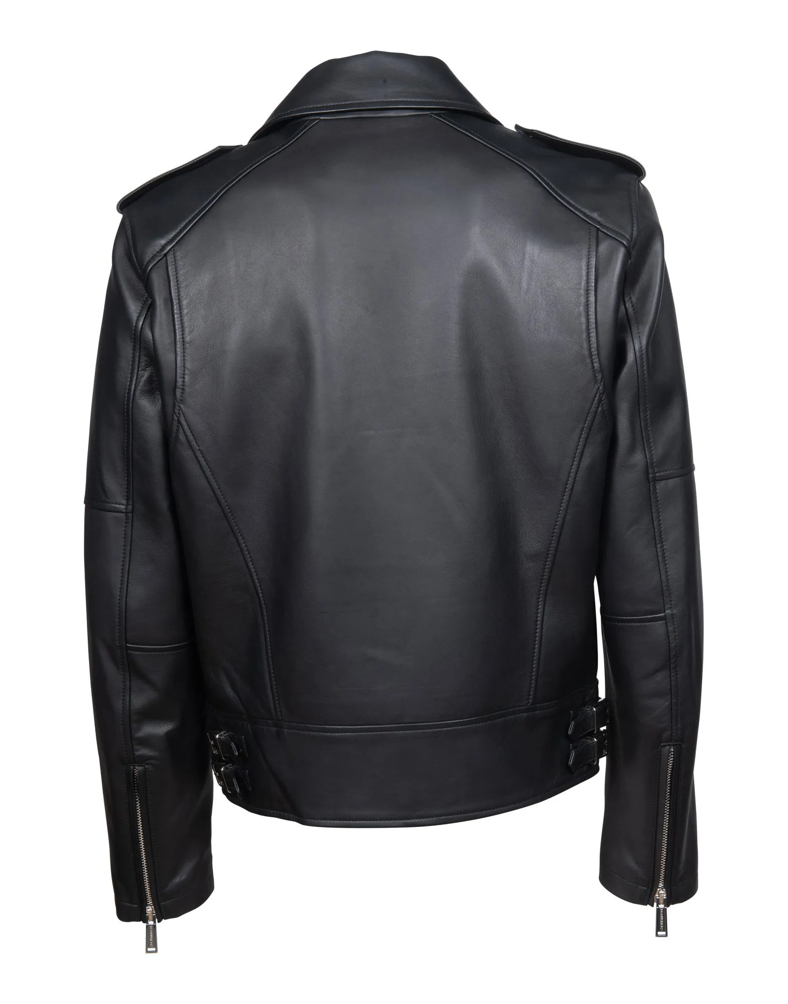 Dsquared2 Long-Sleeved Zip-Up Leather Jacket