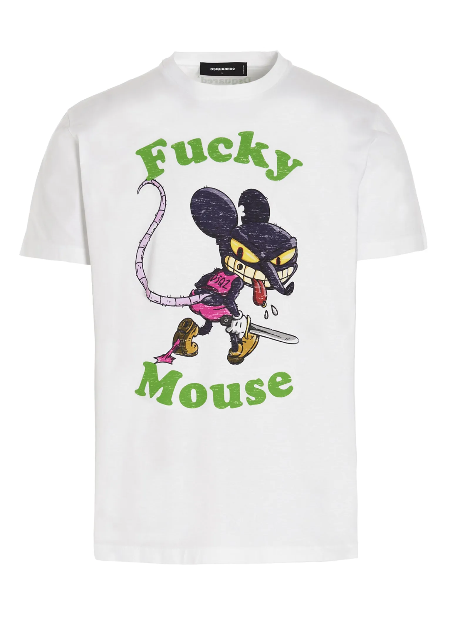 Dsquared2 Mouse Print Crewneck T-Shirt
