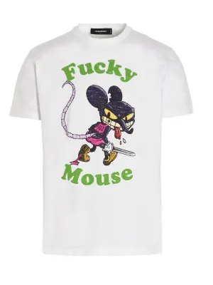 Dsquared2 Mouse Print Crewneck T-Shirt
