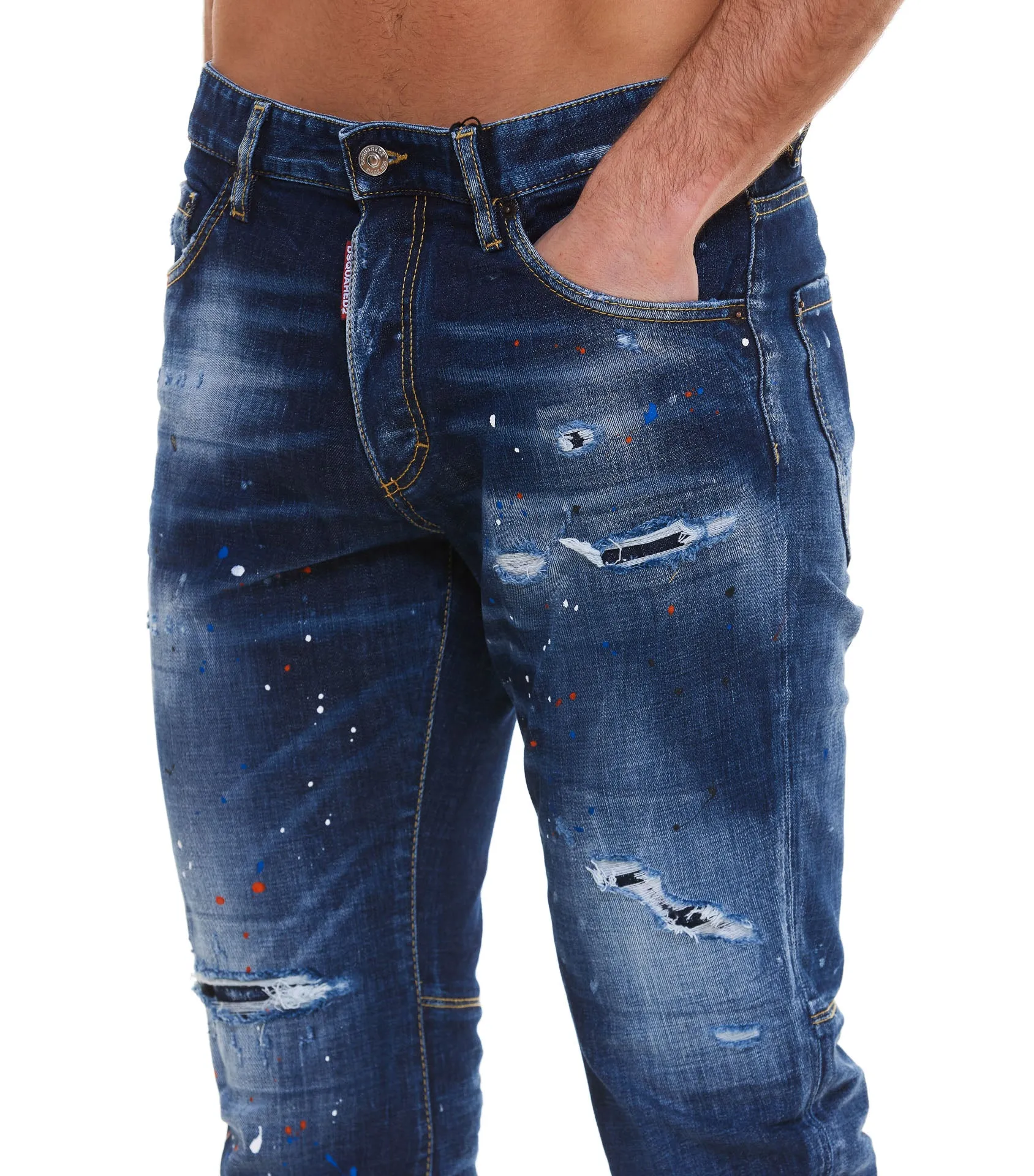 Dsquared2 Paint Splatter Distressed Jeans