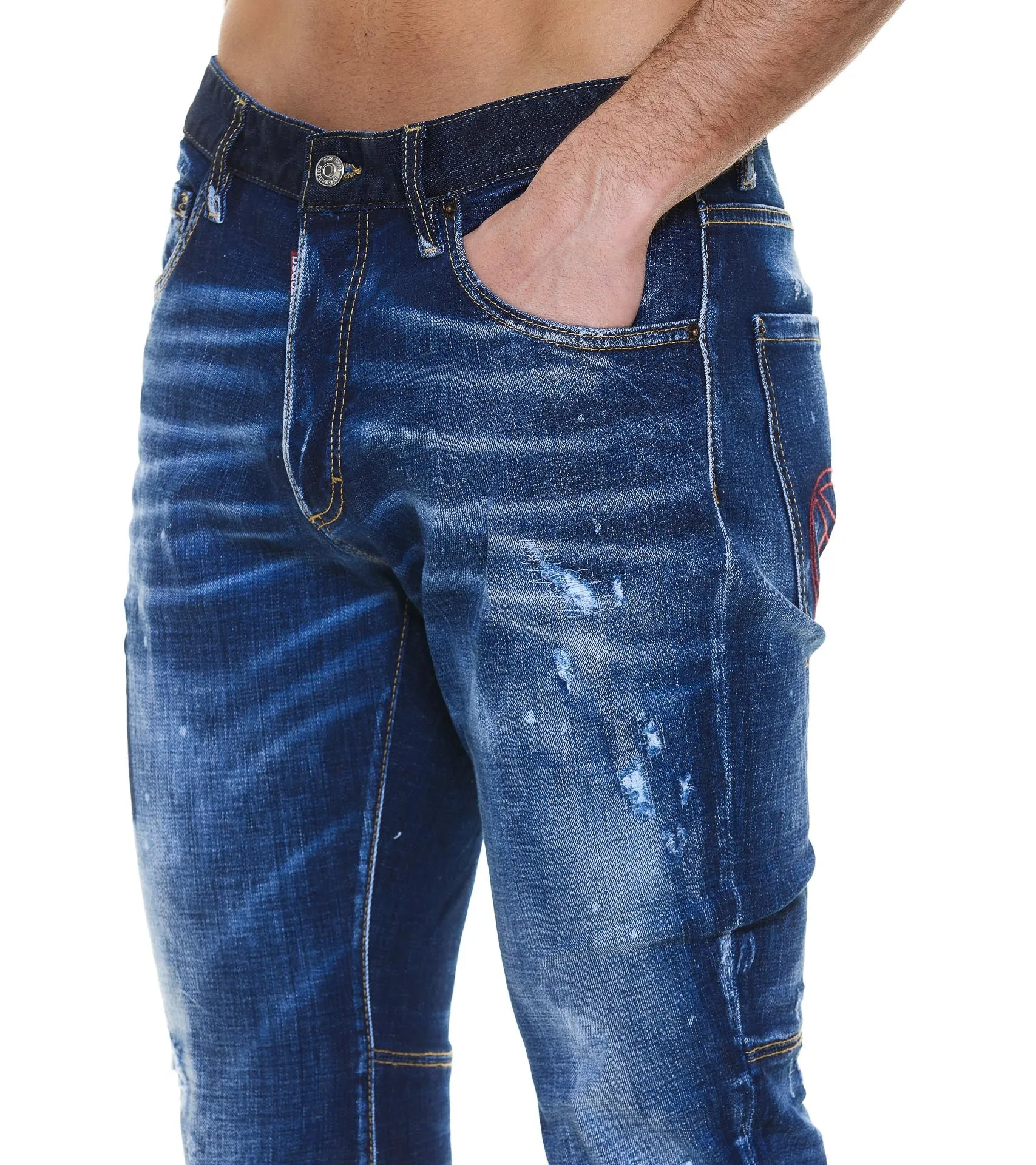 Dsquared2 Paint Splatter Distressed Jeans