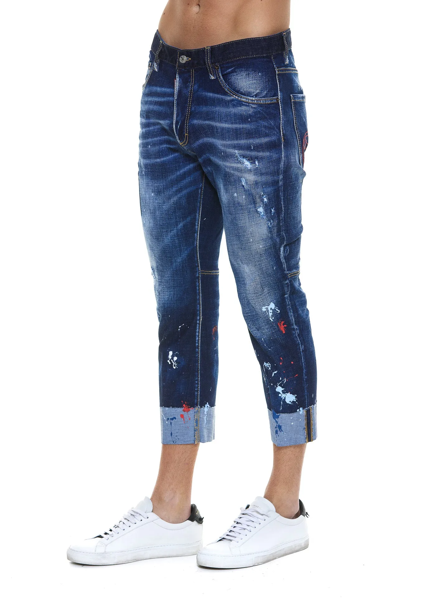 Dsquared2 Paint Splatter Distressed Jeans
