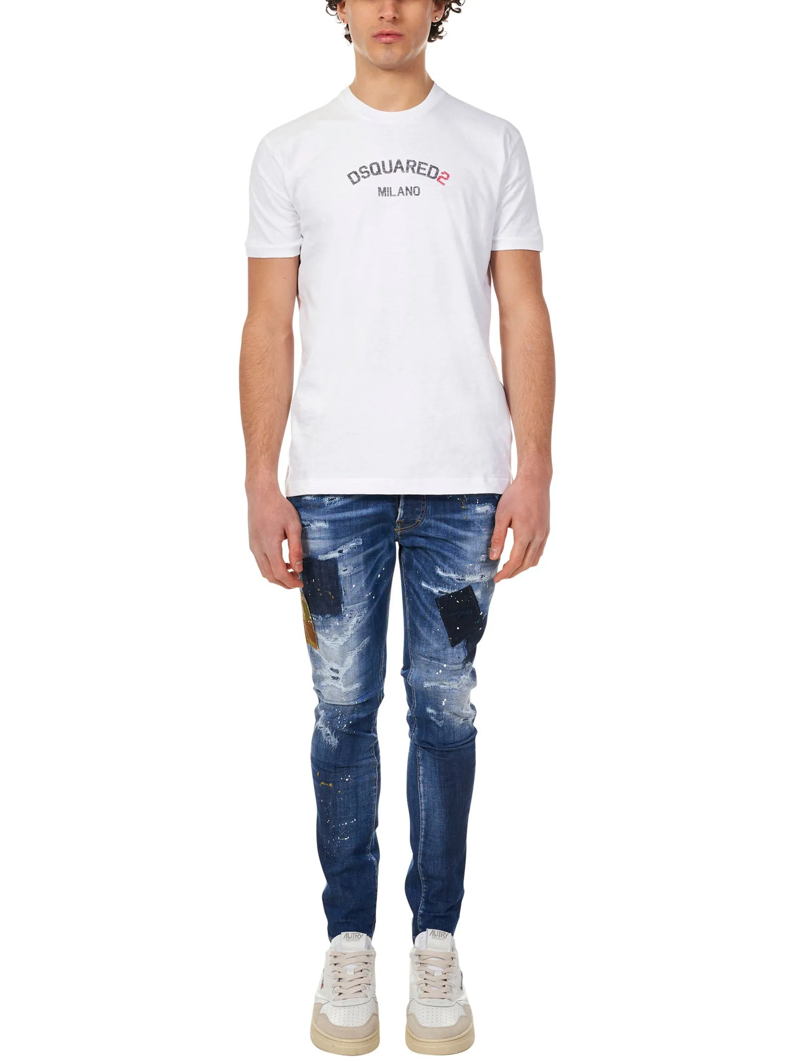 Dsquared2 Paint Splatter Distressed Jeans