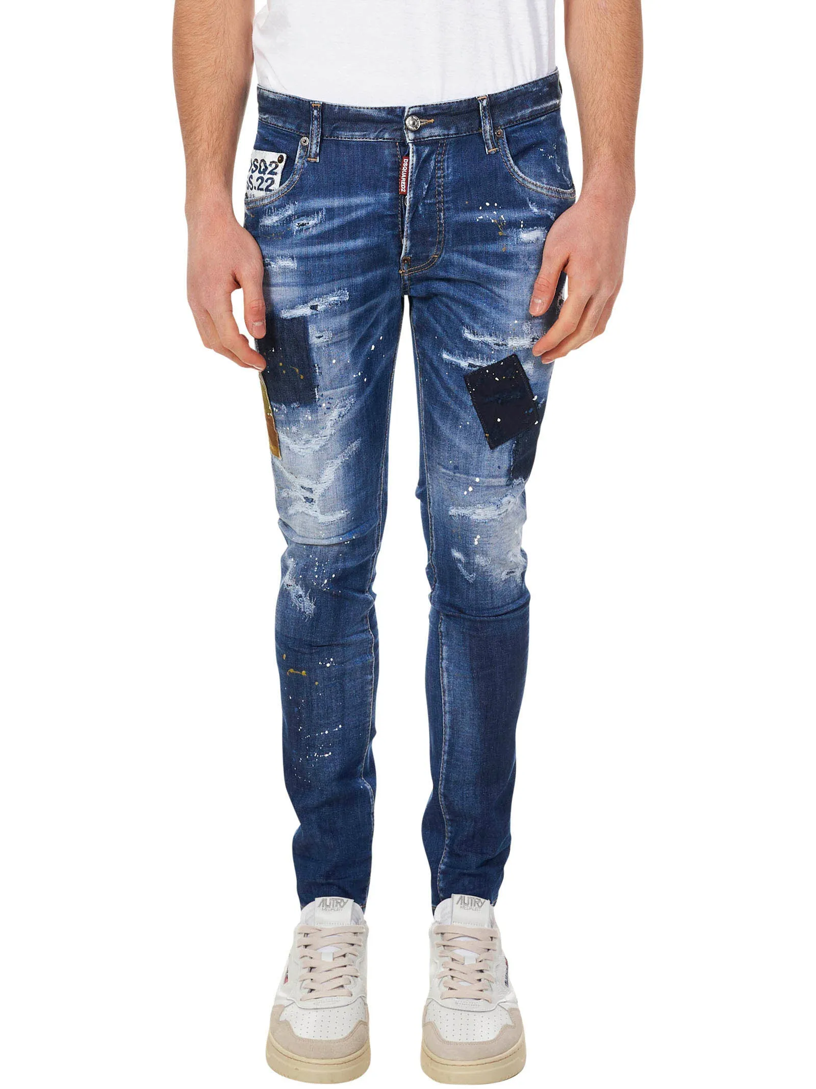 Dsquared2 Paint Splatter Distressed Jeans