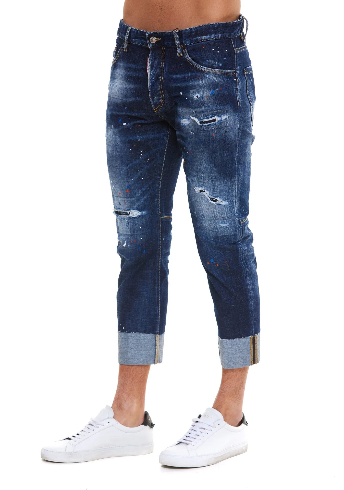 Dsquared2 Paint Splatter Distressed Jeans