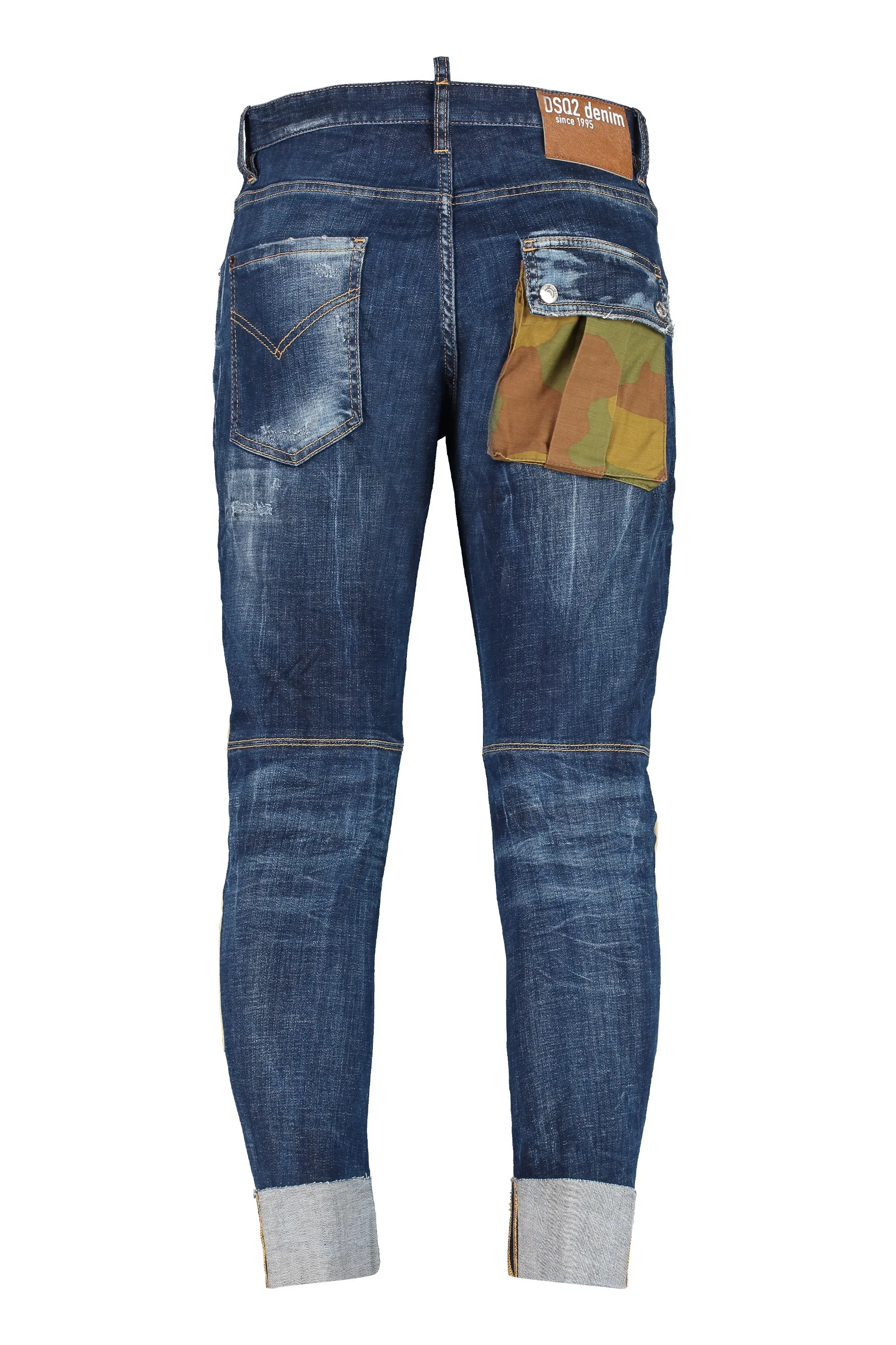 Dsquared2 Panelled Criopped-Leg Jeans
