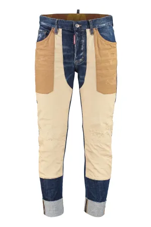 Dsquared2 Panelled Criopped-Leg Jeans