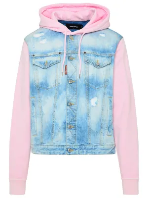Dsquared2 Panelled Drawstring Denim Jacket