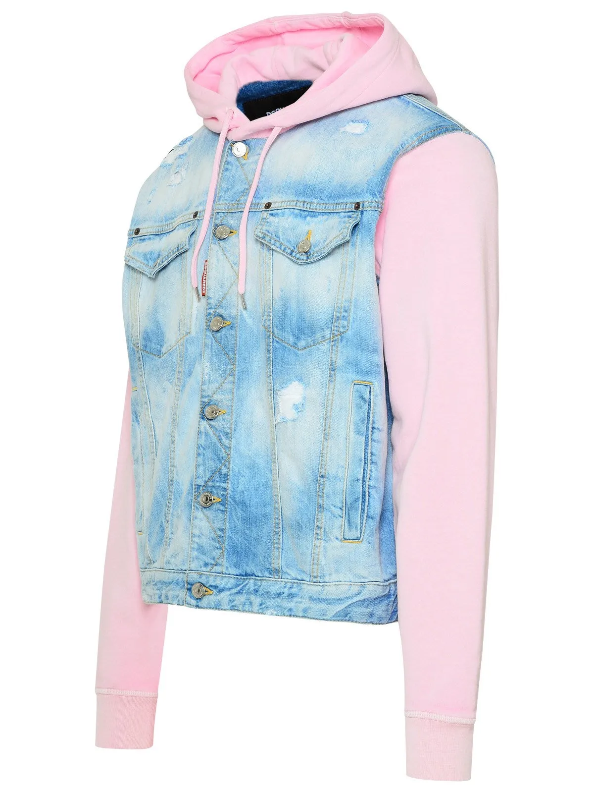 Dsquared2 Panelled Drawstring Denim Jacket