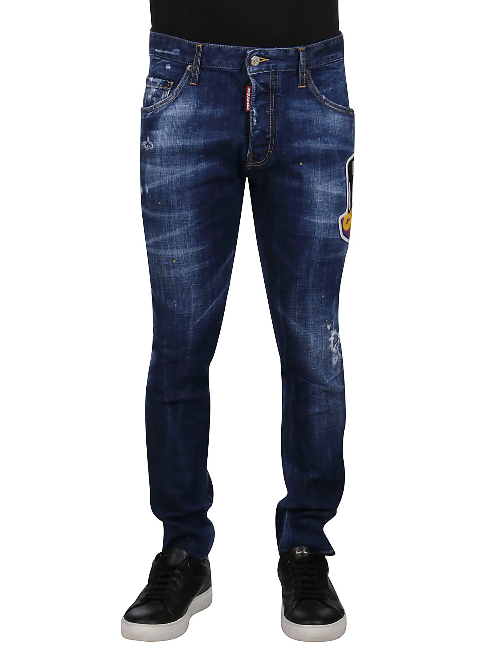 Dsquared2 Patchwork Straight Leg Jeans