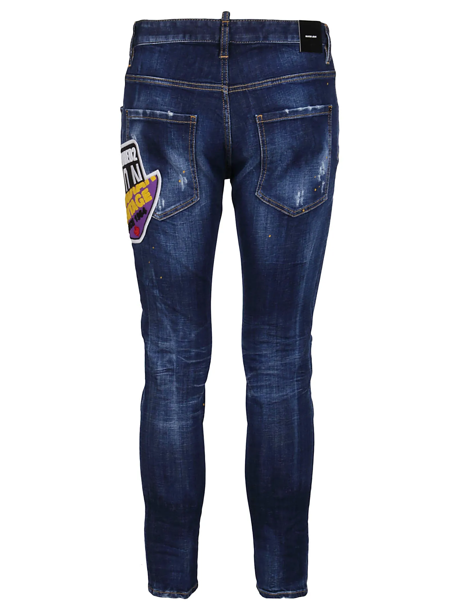 Dsquared2 Patchwork Straight Leg Jeans
