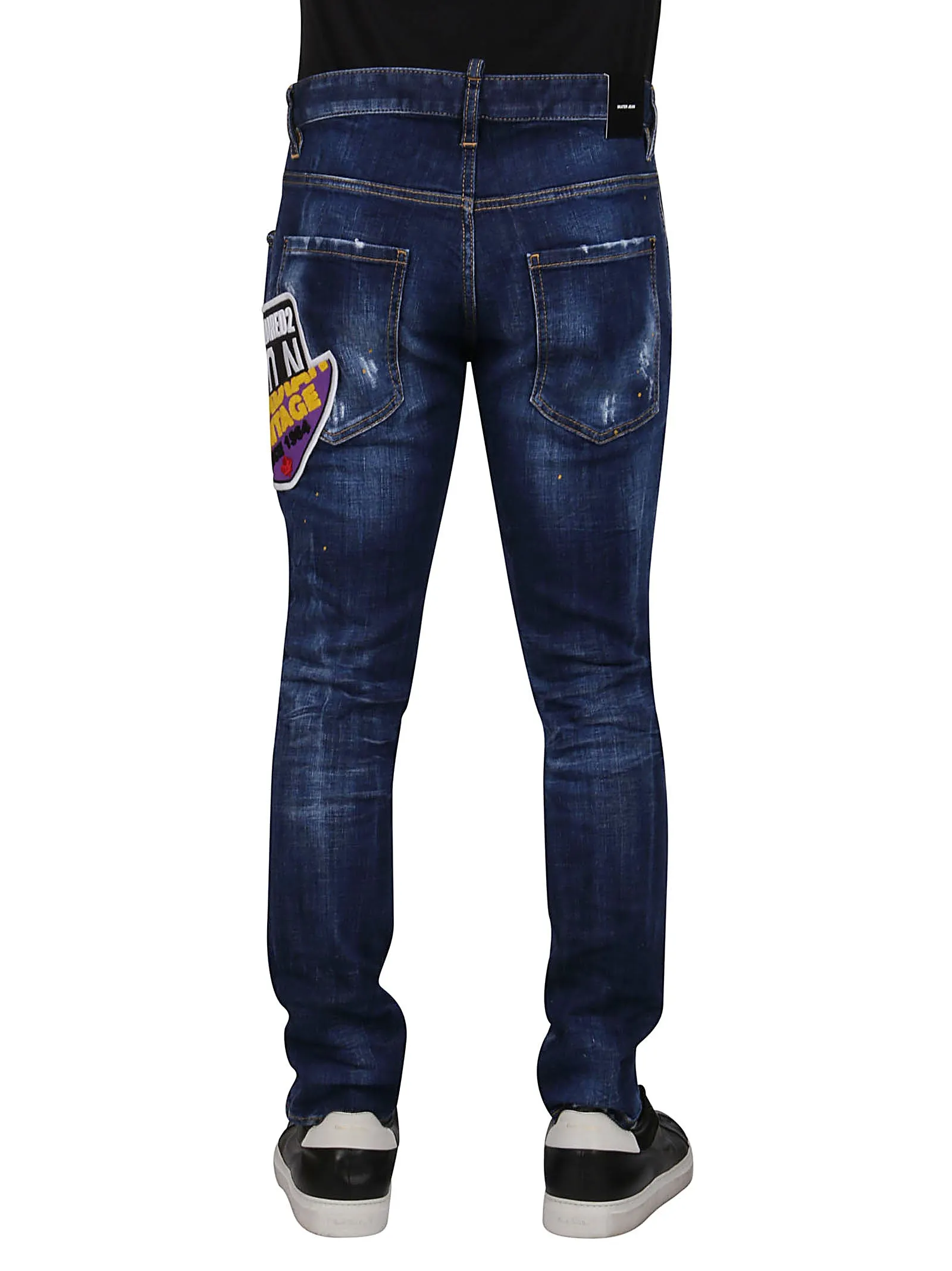Dsquared2 Patchwork Straight Leg Jeans
