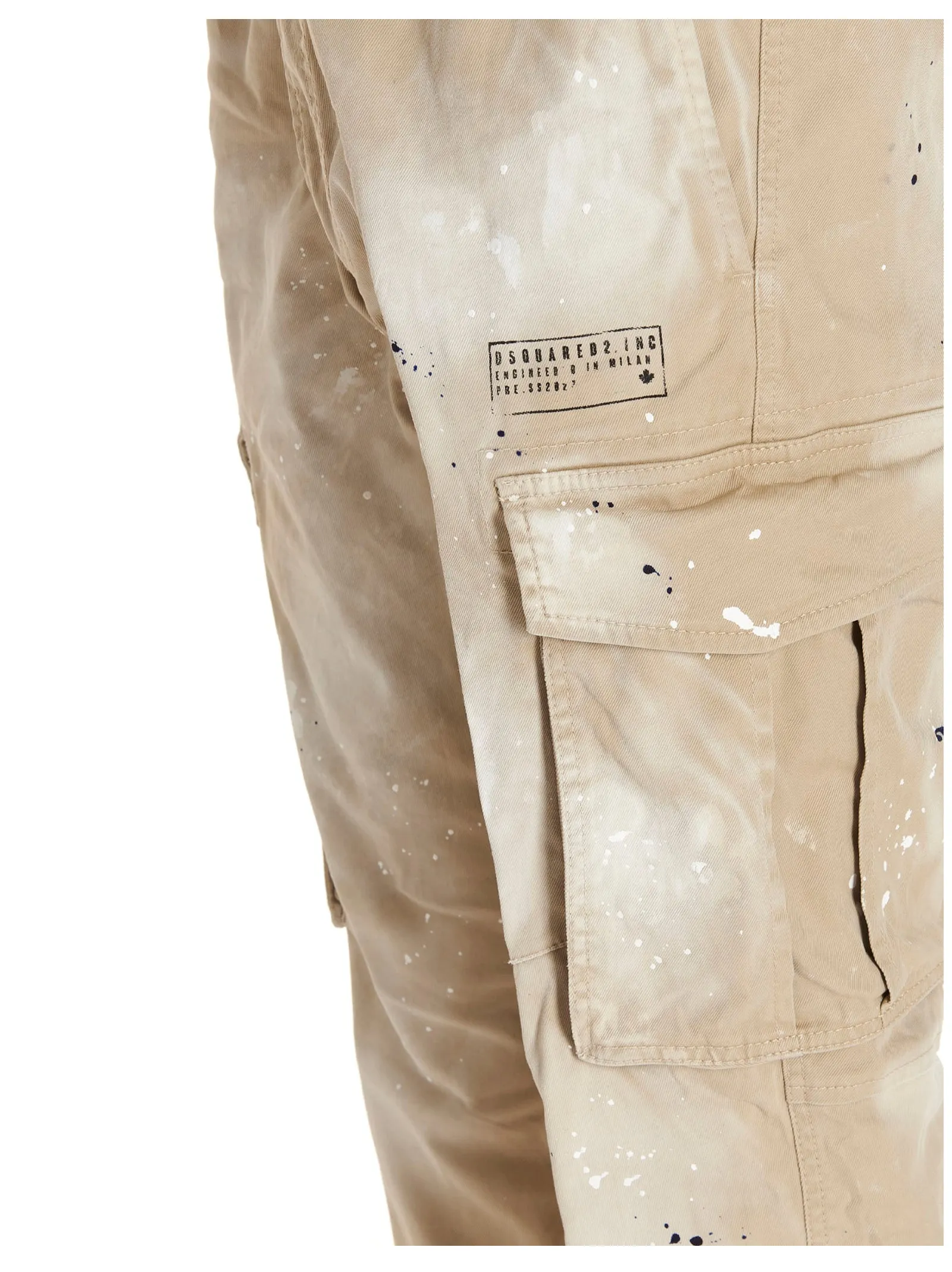 Dsquared2 Tie-Dye High Waist Cargo Pants