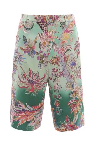 Etro Allover Floral Print Bermuda Shorts