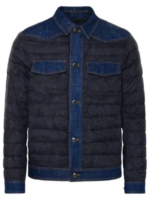 Etro Denim Padded Puffer Jacket