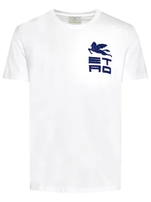 Etro Logo Embroidered Crewneck T-Shirt