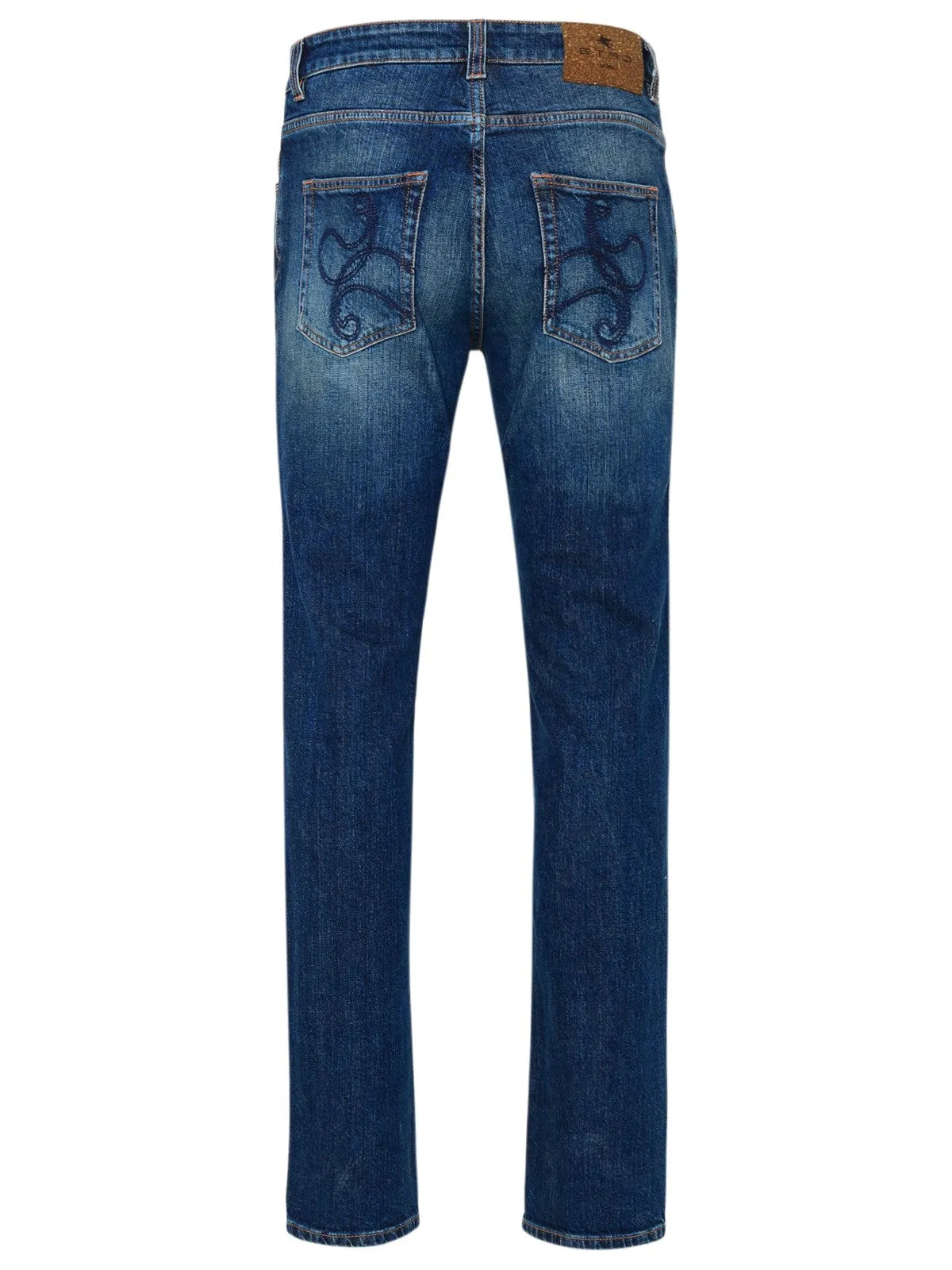 Etro Logo Patch Straight-Leg Jeans
