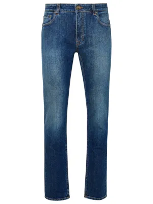 Etro Logo Patch Straight-Leg Jeans