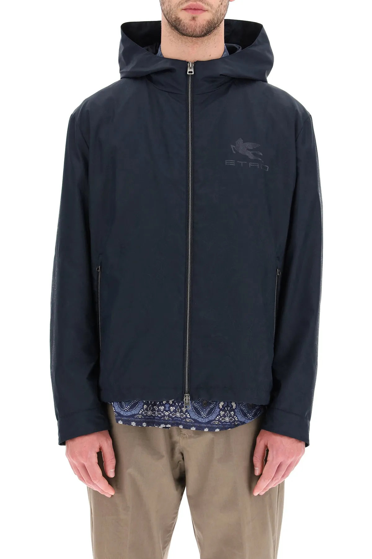 Etro Logo Printed Windbreaker Jacket