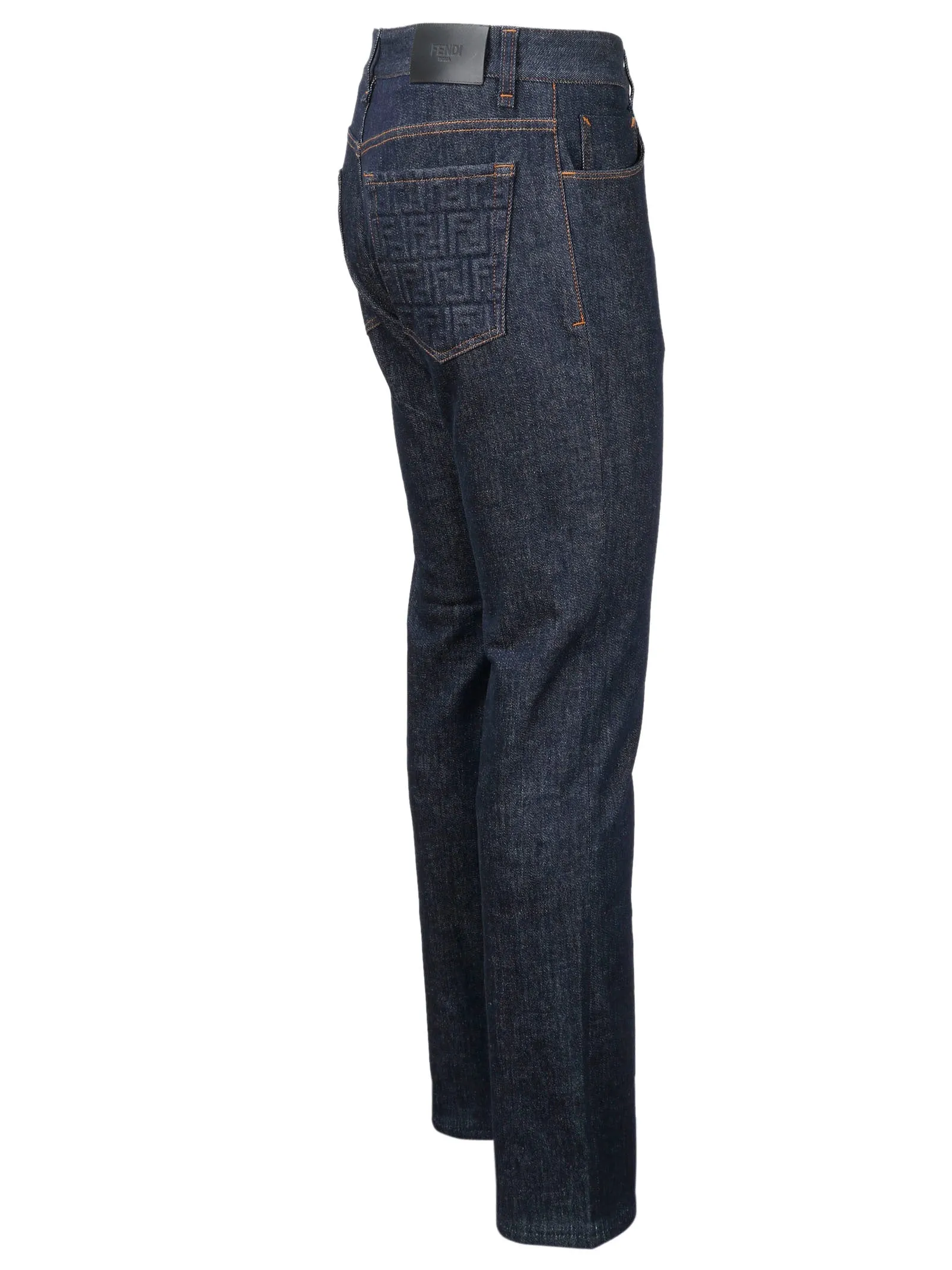 Fendi FF Motif Pocket Straight Leg Jeans