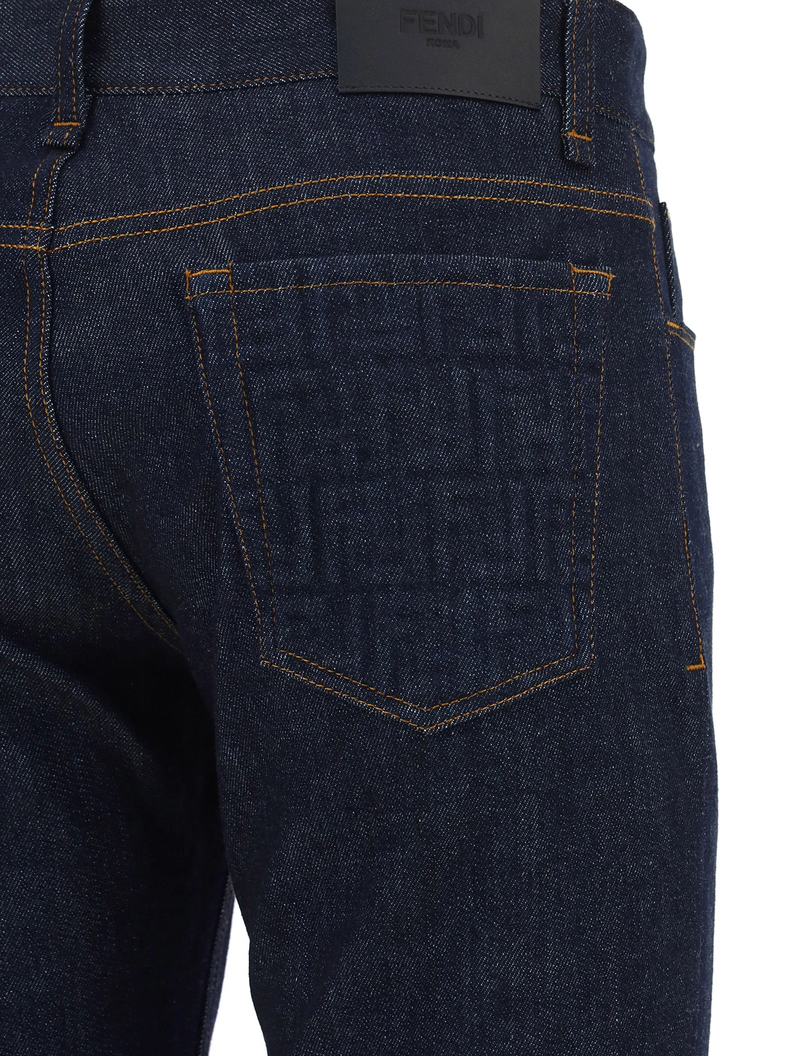 Fendi FF Motif Pocket Straight Leg Jeans