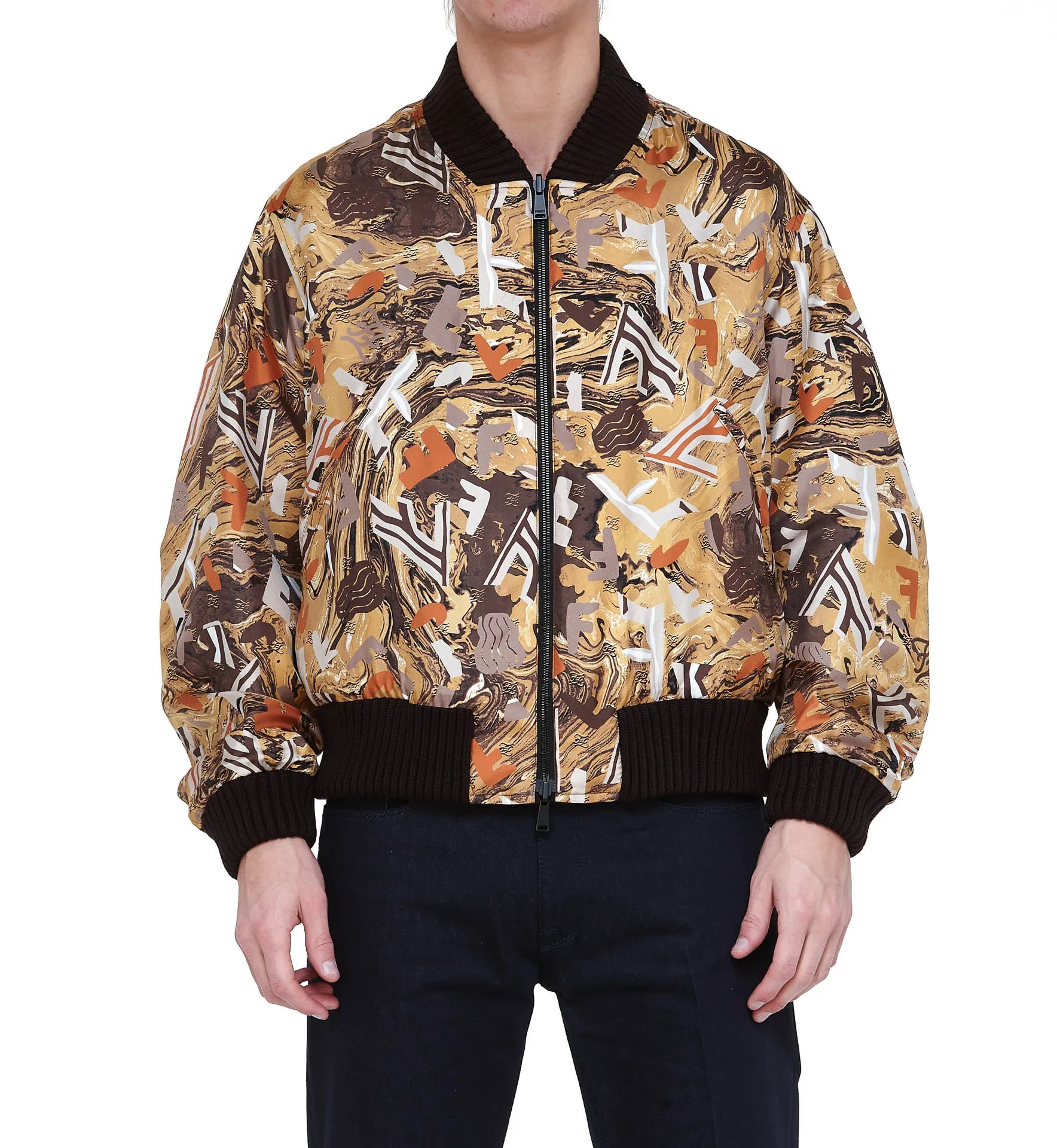 Fendi Reversible Zipped Bomber Jacket