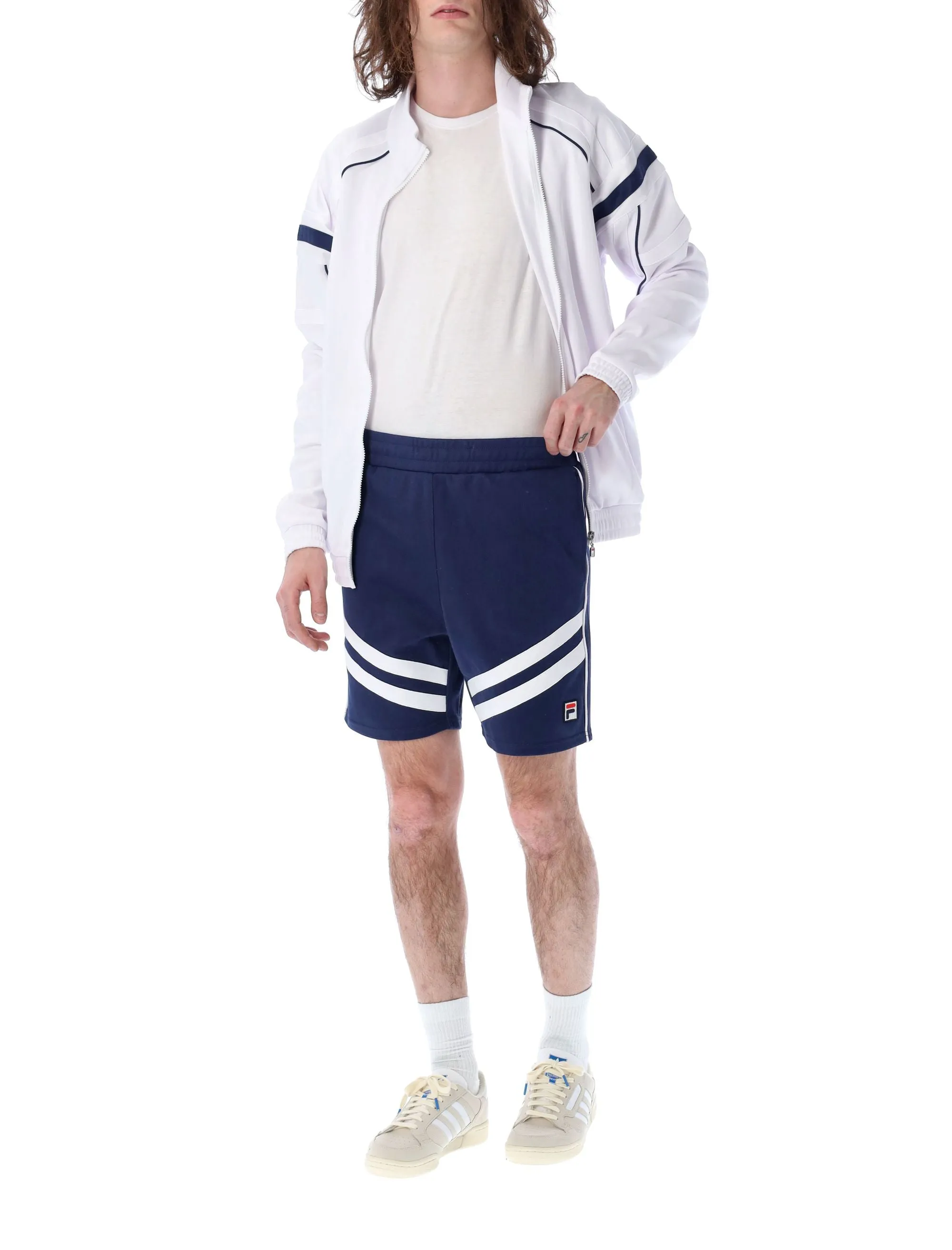 Fila Zugo Logo Embroidered Straight Leg Short